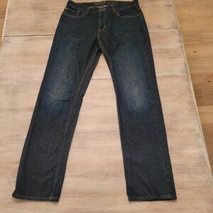 Roebuck and Co Men's Jeans Slim Straight Leg 34x34 Dark Blue Wash 100% Cotton